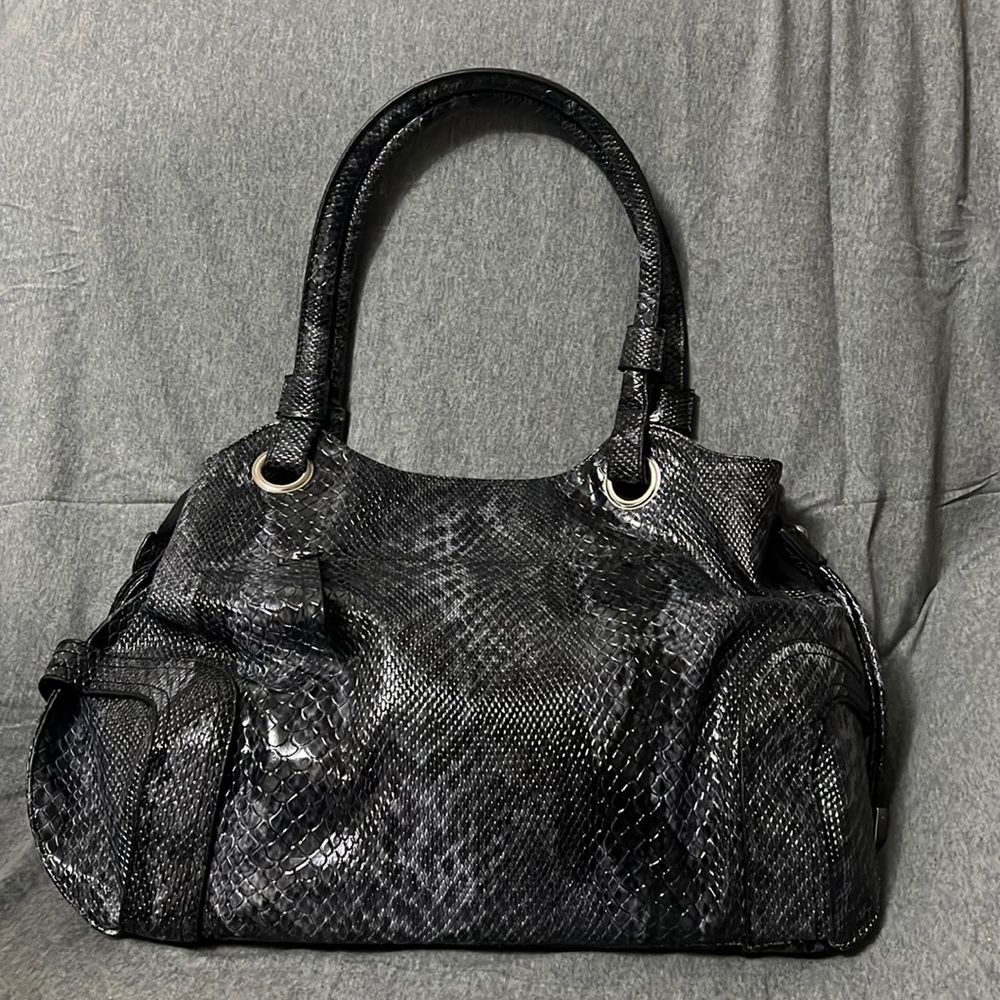 NWOT Snake Skin Purse black/grey